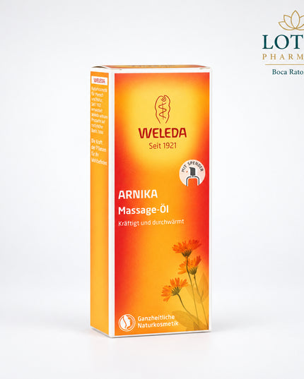Weleda Arnica Massage Oil is a natural body massage oil formulated with arnica flower extract and plant oils to support muscle relaxation and skin nourishment.