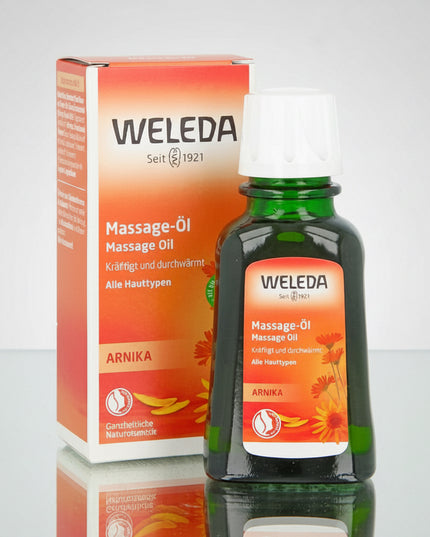 Weleda Arnica Massage Oil is a natural body massage oil formulated with arnica flower extract and plant oils to support muscle relaxation and skin nourishment. Traditionally used before and after physical activity, the warming massage oil helps support muscle comfort, flexibility, and recovery while leaving the skin soft and conditioned.