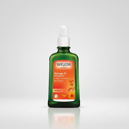 Weleda Arnica Massage Oil is a natural body massage oil formulated with arnica flower extract and plant oils to support muscle relaxation and skin nourishment. Traditionally used before and after physical activity, the warming massage oil helps support muscle comfort, flexibility, and recovery while leaving the skin soft and conditioned.