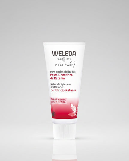 Support healthy gums and a naturally clean smile with Weleda® Ratanhia Toothpaste. This certified natural toothpaste is formulated with ratanhia root extract, known for its natural astringent properties, to help strengthen and protect the gums while promoting good oral hygiene.