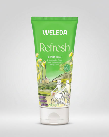 Awaken your senses with Weleda® Refresh Citrus Creamy Body Wash, a certified natural body wash that gently cleanses while leaving skin feeling soft, refreshed, and hydrated. Infused with the uplifting scent of organic lemon peel oil and enriched with organic sesame seed oil, this creamy formula nourishes the skin while plant-based cleansers effectively remove impurities without stripping away natural moisture.