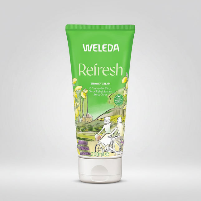 Awaken your senses with Weleda® Refresh Citrus Creamy Body Wash, a certified natural body wash that gently cleanses while leaving skin feeling soft, refreshed, and hydrated. Infused with the uplifting scent of organic lemon peel oil and enriched with organic sesame seed oil, this creamy formula nourishes the skin while plant-based cleansers effectively remove impurities without stripping away natural moisture.