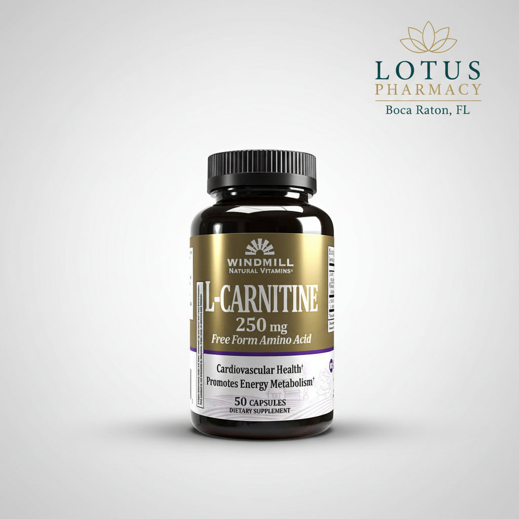Windmill L-Carnitine 250 mg Capsules, 50 ct – Lotus Pharmacy & Kids Boutique