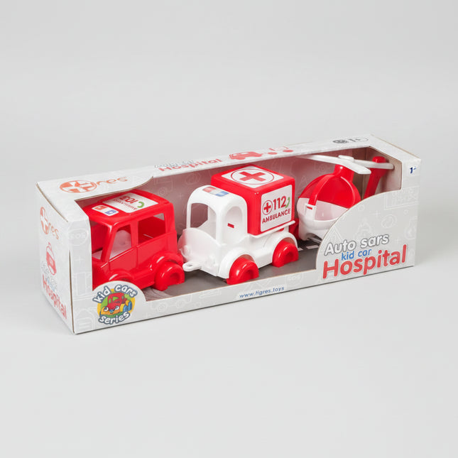 With the set of 3 sturdy vehicles in attractive colors, even the youngest children from 12 months can emulate their big idols. The tank truck, the crane vehicle and the ladder trolley bring lots of fun to the children's room. The vehicles of the Kid Cars series ensure realistic adventures. In addition, the trucks have wide tires and steel axles, which give the toy cars high stability. The fire brigade trucks are lightweight, maneuverable and invite you to play - ideal for home, outdoor or sandpit. 
