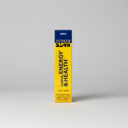 YUNKER® Energy &amp; Health Tonic is a concentrated 30 mL energy and wellness supplement drink formulated with plant extracts, royal jelly, B vitamins, and caffeine.