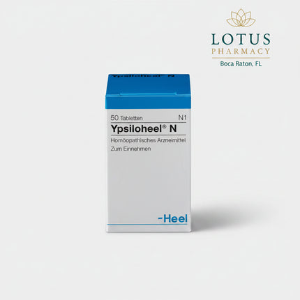Ypsiloheel® N is a German homeopathic medicinal product by Heel indicated for nervous disorders and physical complaints associated with nervous tension.

According to the official German product information, its homeopathic indications include palpitations, a feeling of tightness or a lump in the throat, sleep disturbances, and gastrointestinal complaints associated with nervousness.