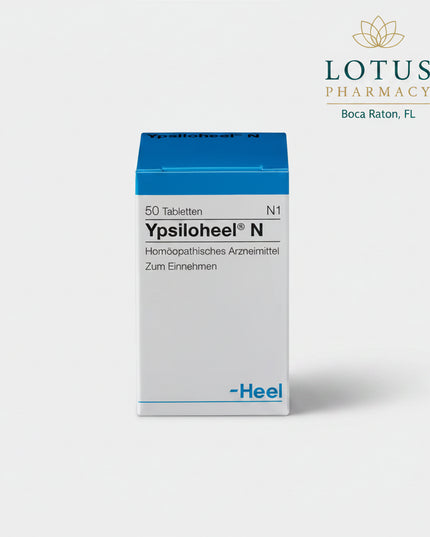 Ypsiloheel® N is a German homeopathic medicinal product by Heel indicated for nervous disorders and physical complaints associated with nervous tension.

According to the official German product information, its homeopathic indications include palpitations, a feeling of tightness or a lump in the throat, sleep disturbances, and gastrointestinal complaints associated with nervousness.