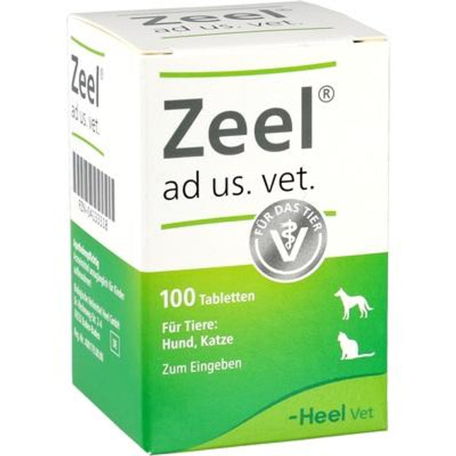 Zeel ad us. vet. packaging for animals on a white background