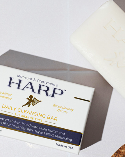 HARP pH-Balanced Body Wash Bar - Extra Gentle For Dry or Sensitive Skin + Shea Butter-Borage oil- Meadowfoam | Non-Comedogenic | Soap-Free, Lye-Free. FRAGRANCE FREE (No Masking agents added)