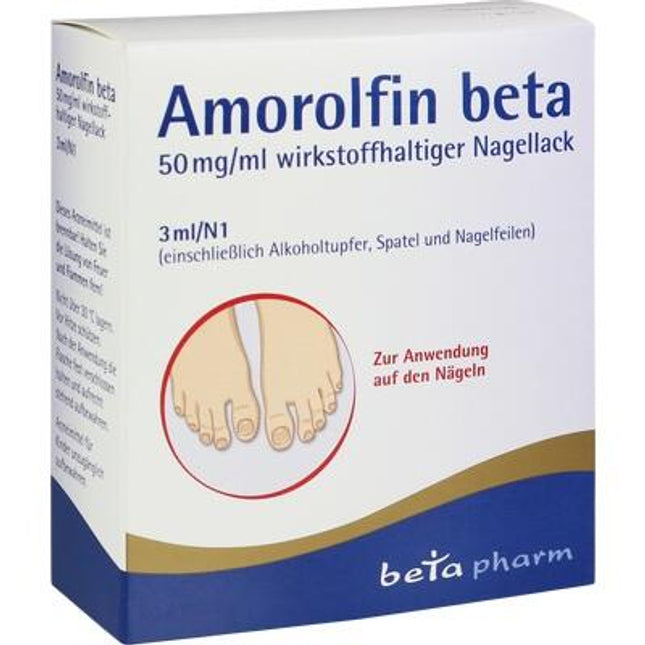 Amorolfin Beta Medicated Nail Lacquer 50 mg/ml, 3 ml  Antifungal Nail Lacquer for Treatment of Nail Fungus
