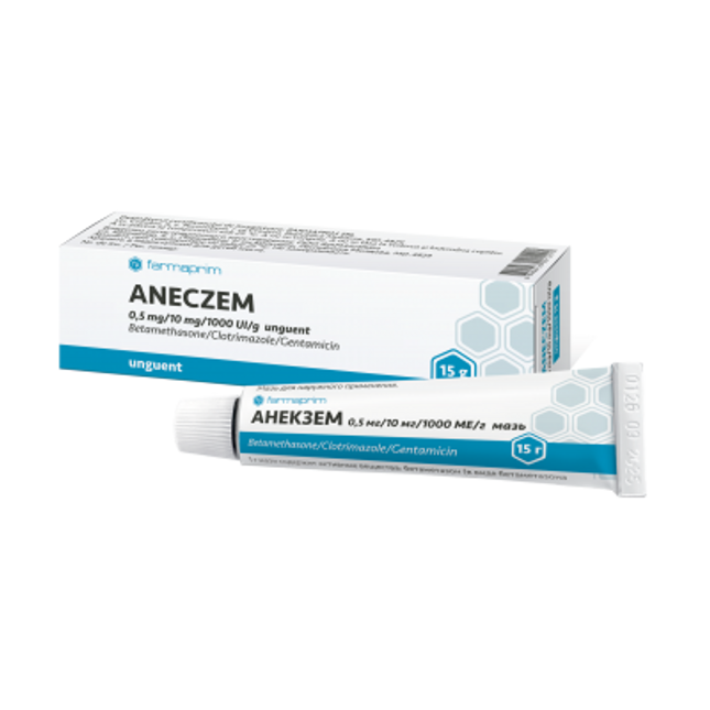 Aneczem tube and packaging on a white background