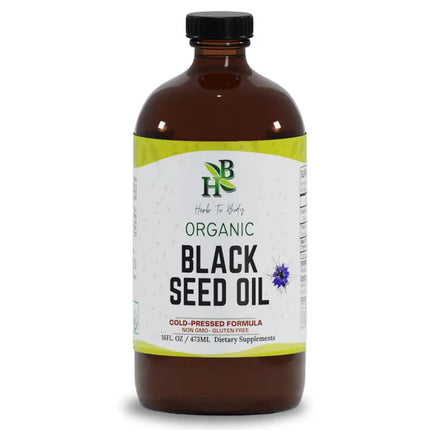Organic Black Seed Oil (Cold-Pressed), 8 oz
