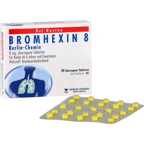 Bromhexine 8 mg – Berlin-Chemie (20–25-50 Tablets)