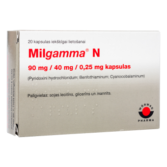 Milgamma N 40MG/90MG/250MCG CAPS #20