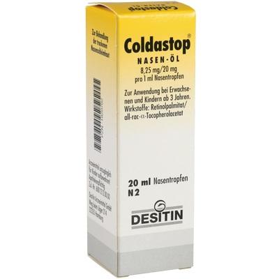 Box of Coldastop Nasen-Ol with Desitin branding on a white background