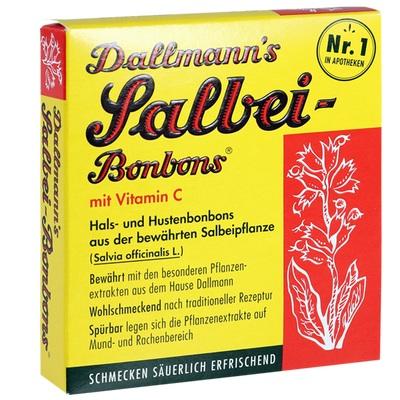 Dallmann's Salbei Bonbons packaging with yellow and red design
