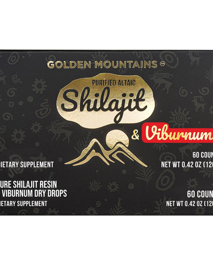 Siberian Green Shilajit Dry Drops with Viburnum Berries Extract, 60 Tablets