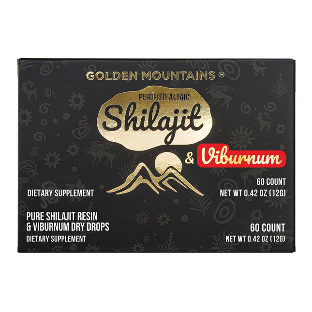 Siberian Green Shilajit Dry Drops with Viburnum Berries Extract, 60 Tablets