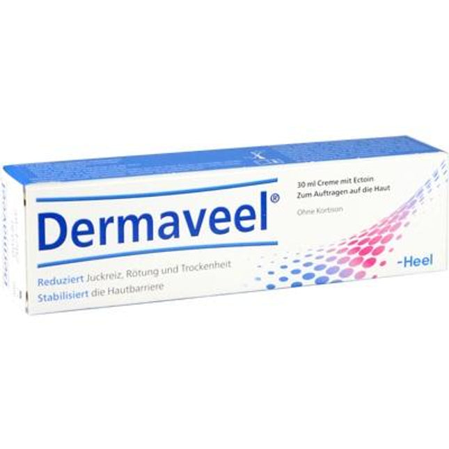 Dermaveel cream packaging on a white background