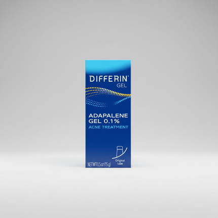 Differin Gel contains adapalene 0.1%, a topical retinoid formerly available only by prescription and now widely used for acne treatment and prevention. The lightweight gel helps clear existing acne while helping prevent future breakouts, blackheads, and clogged pores on the face and body.