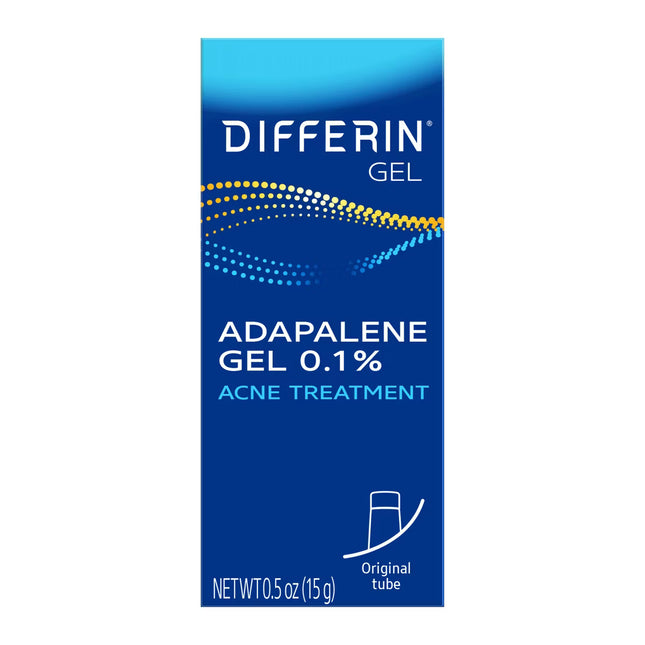 Differin Retinoid Adapalene Gel 0.1% Acne Treatment, 15 g