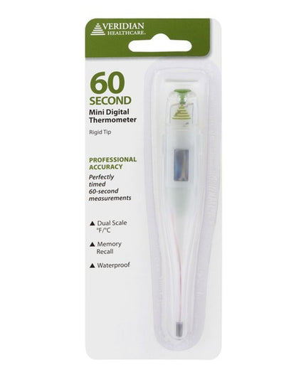 digital thermometer, mini thermometer, fever thermometer, 60 second thermometer, body temperature monitor, oral thermometer, underarm thermometer, family healthcare, home diagnostics, veridian healthcare, цифровой термометр, электронный термометр, термометр от температуры, измерение температуры, домашняя диагностика, градусник, медицинский термометр, семейное здоровье, veridian healthcare, termómetro digital, termómetro clínico, termómetro para fiebre, medición de temperatura, control de fiebre, diagnóstico