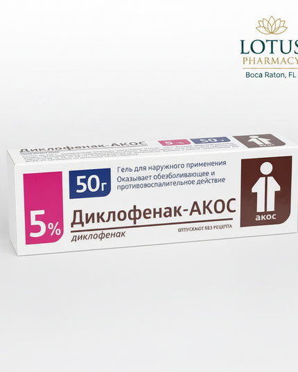 Diclac 5% Gel (Диклофенак гель) contains diclofenac, a nonsteroidal anti-inflammatory drug (NSAID) formulated for topical use. It helps relieve pain, swelling, and inflammation associated with muscles, joints, and soft tissues.