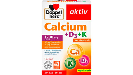 CALCIUM+D3+K TABS #30 DOPPEL HERZ