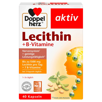 Doppelherz Lecithin & B Vitamins, 40 Capsules