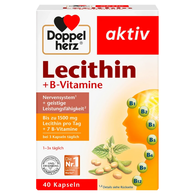 Doppelherz Lecithin & B Vitamins, 40 Capsules