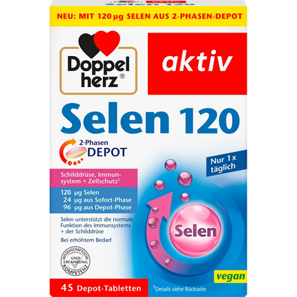 Doppelherz Selenium Depot 120 µg, 45 Tablets