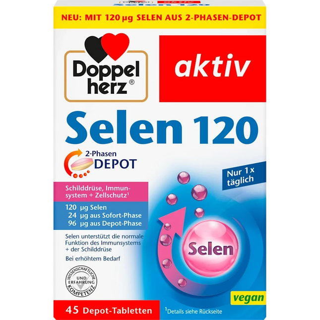Doppelherz Selenium Depot 120 µg, 45 Tablets