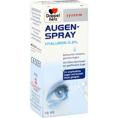 Doppelherz Augen-Spray box with eye dropper on a white background
