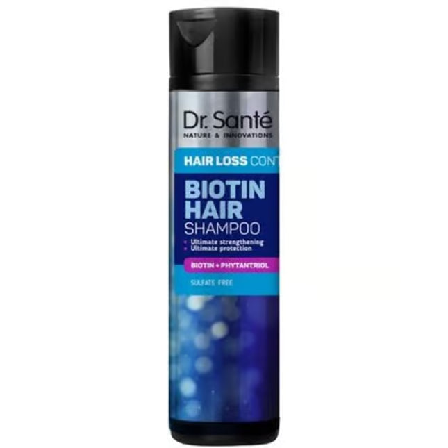 Dr. Sante Biotin Hair Shampoo bottle on a white background