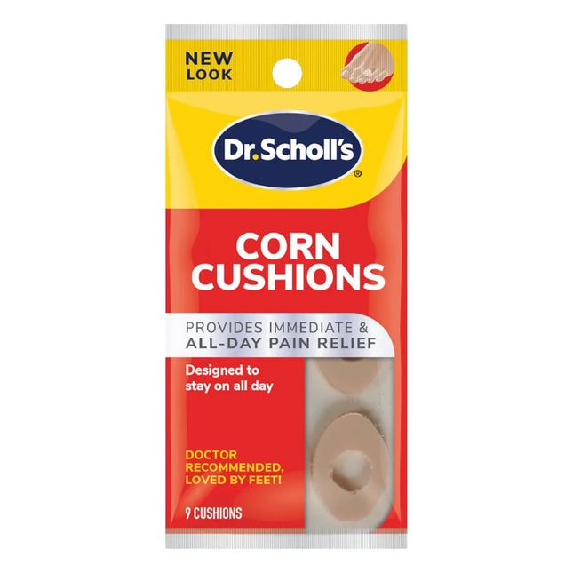 dr scholl's corn cushions, corn cushions, non medicated corn pads, foot cushions, corn pain relief, foot care, corn protection, foam corn cushions, self stick foot pads, shoe pressure relief, friction relief, callus care, foot pain relief, cushion pads, dr scholls foot care, corn treatment accessories, подушечки от мозолей, защита мозолей, уход за стопами, мягкие подушечки для ног, средство от натоптышей, cuidado de callos, almohadillas para callos, alivio de presión, cuidado de los pies, protección contra 