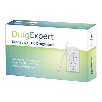 DrugExpert Cannabis/THC drogertest packaging on a white background