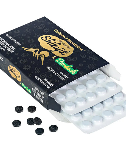 Siberian Green Pure Altai Shilajit Resin with Burdock Root Extract – 60 Dry Drops