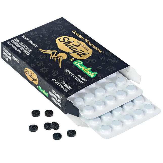 Siberian Green Pure Altai Shilajit Resin with Burdock Root Extract – 60 Dry Drops