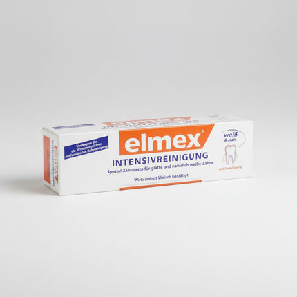 elmex intensive cleaning, elmex intensive cleaning toothpaste, elmex intensiv reinigung, elmex special toothpaste, elmex toothpaste, elmex 50 ml, intensive cleaning toothpaste, deep cleaning toothpaste, stain removal toothpaste, surface stain removal, tooth stain removal, dental stain removal, plaque removal, plaque control, tooth polishing, teeth polishing, coffee stains teeth, tea stains teeth, red wine stains teeth, tobacco stains teeth, professional dental cleaning, whitening toothpaste, brightening too