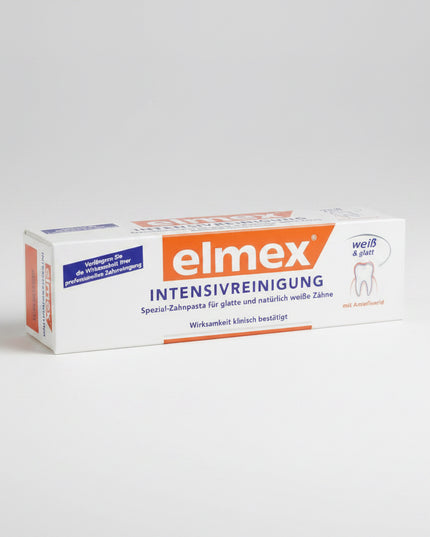 elmex intensive cleaning, elmex intensive cleaning toothpaste, elmex intensiv reinigung, elmex special toothpaste, elmex toothpaste, elmex 50 ml, intensive cleaning toothpaste, deep cleaning toothpaste, stain removal toothpaste, surface stain removal, tooth stain removal, dental stain removal, plaque removal, plaque control, tooth polishing, teeth polishing, coffee stains teeth, tea stains teeth, red wine stains teeth, tobacco stains teeth, professional dental cleaning, whitening toothpaste, brightening too