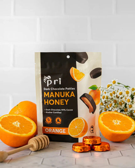 PRI Manuka Honey Coffee Chocolate Patties – 5 Oz