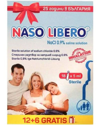 Saline solution 0.9% NaCl, 12 + 6 ampoules