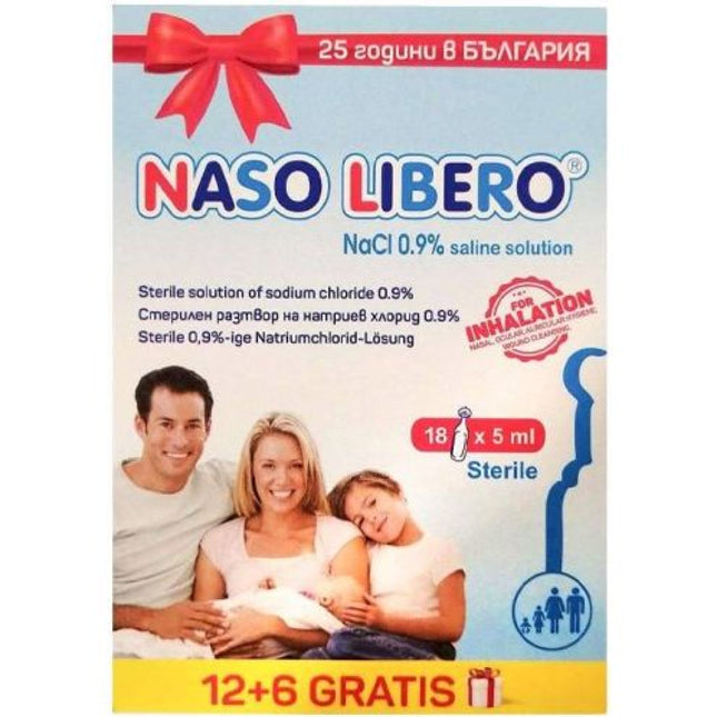 Saline solution 0.9% NaCl, 12 + 6 ampoules