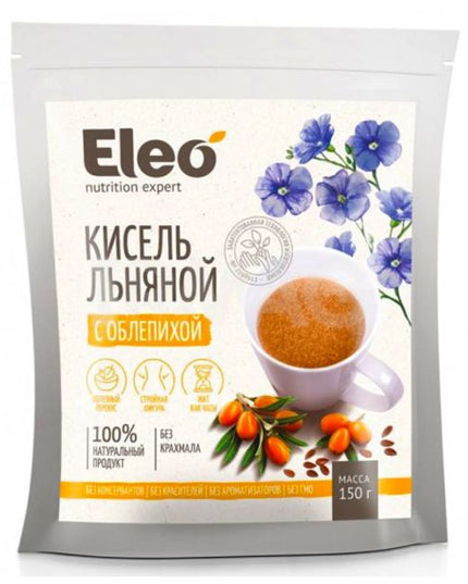 Flaxseed Kissel with Sea Buckthorn – Instant Dry Mix, 150 g