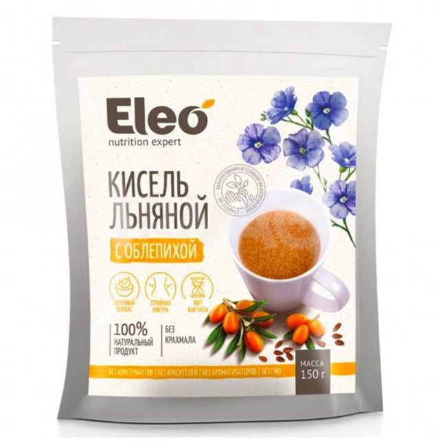 Flaxseed Kissel with Sea Buckthorn – Instant Dry Mix, 150 g