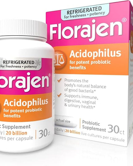 florajen acidophilus, florajen probiotic, acidophilus probiotic, lactobacillus acidophilus la-14, probiotic supplement, 20 billion live cultures, digestive health, gut health, microbiome support, intestinal flora support, probiotic capsules, immune support, digestive support, antibiotic probiotic, refrigerated probiotic, healthy digestion, women's health probiotic, gastrointestinal health, vitamins and supplements, флоражен ацидофилус, пробиотик ацидофилус, лактобациллус ацидофилус, здоровье кишечника, проб