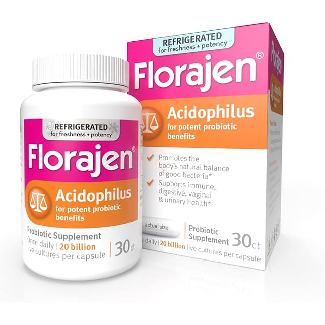 florajen acidophilus, florajen probiotic, acidophilus probiotic, lactobacillus acidophilus la-14, probiotic supplement, 20 billion live cultures, digestive health, gut health, microbiome support, intestinal flora support, probiotic capsules, immune support, digestive support, antibiotic probiotic, refrigerated probiotic, healthy digestion, women's health probiotic, gastrointestinal health, vitamins and supplements, флоражен ацидофилус, пробиотик ацидофилус, лактобациллус ацидофилус, здоровье кишечника, проб
