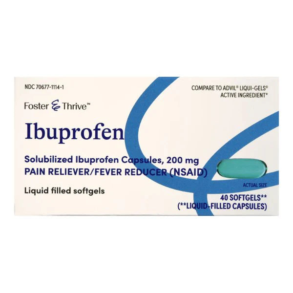 foster and thrive minis, foster and thrive ibuprofen, ibuprofen 200 mg, liquid filled capsules, mini softgels, pain reliever, fever reducer, headache relief, muscle pain relief, back pain relief, arthritis pain relief, menstrual cramp relief, nsaid, fast acting ibuprofen, фостер энд трайв, ибупрофен 200 мг, жидкие капсулы, мини капсулы, обезболивающее, жаропонижающее, головная боль, боль в спине, мышечная боль, артрит, менструальная боль, нпвс, быстрое обезболивание, foster and thrive, ibuprofeno 200 mg, cá