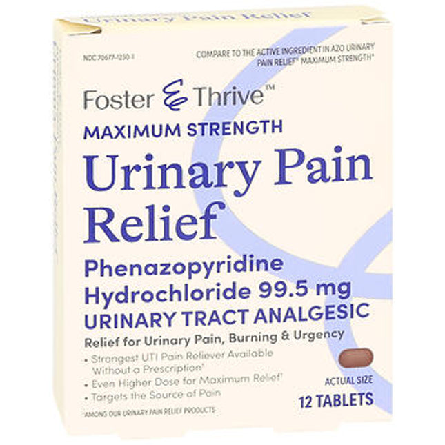 foster and thrive urinary pain relief, phenazopyridine hcl, urinary pain relief, urinary analgesic, uti symptom relief, burning urination relief, urinary urgency relief, urinary frequency relief, bladder discomfort relief, urinary tract support, феназопиридин, обезболивание мочевыводящих путей, боль при мочеиспускании, жжение при мочеиспускании, симптомы цистита, поддержка мочевого пузыря, урологическое средство, частое мочеиспускание, дискомфорт мочевых путей, здоровье мочевыводящей системы, fenazopiridina