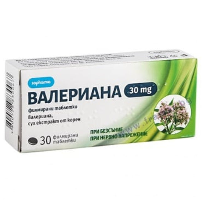 Valerian 30 mg tabs, 100 ct